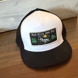 Red Dirt Hat Co. Black and White Trucker Hat